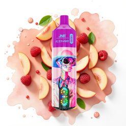 JNR Alien Max 18000 Puffs Hvit Fersken Bringebær – 20 smaker, 850mAh, Type-C