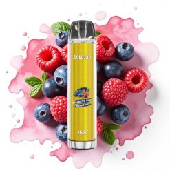 JNR Gold380 6000 Puffs Engangsdamper Blåbringebær Sur Bringebær 1500mAh 13ml