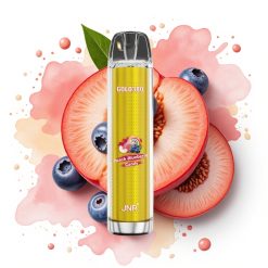 JNR Gold380 6000 Puffs Engangsvaper Fersken Blåbær 1500mAh 13ml