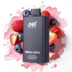 JNR Mega Box 25000 Puffs Engangs Vape Blåbær Sur Bringebær Jordbær 30ml 850mAh