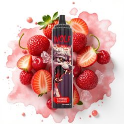 JNR Wolf Niplo 10000 Puffs Jordbær Bringebær Kirsebær Is – 20ml, 5%, Type-C