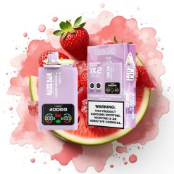 Razz Bar 40000 Puffs Disposable Vape JORDBÆR VANNLIE & DRUEIS – 1.0Ω×2 Mesh Coil, 650 mAh