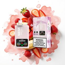 Razz Bar 40000 Puffs Engangsvape Jordbær Banan & Red Bull Is 1.0Ω×2 Mesh Coil 650 mAh