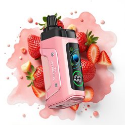 Razz Bar 45000 Puffs Disposable Vape Jordbær Is, 1.0 Ohm Mesh, 650 mAh