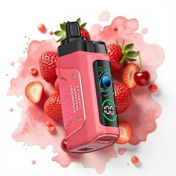 Razz Bar 45000 Puffs Engangsvaper Jordbær/Kirsebær Is – 45000 Puff, 1.0 Ohm, Type-C